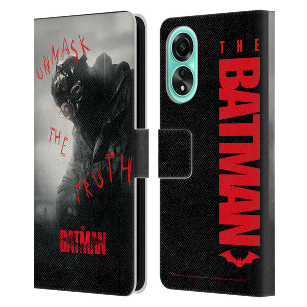 The Batman Posters Riddler Unmask The Truth Leather Book Wallet Case Cover For OPPO A78 5G