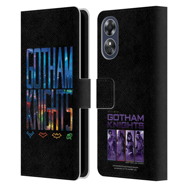 Gotham Knights Character Art Logo Leather Book Wallet Case Cover For OPPO A17