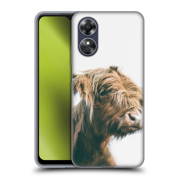 Patrik Lovrin Animal Portraits Majestic Highland Cow Soft Gel Case for OPPO A17