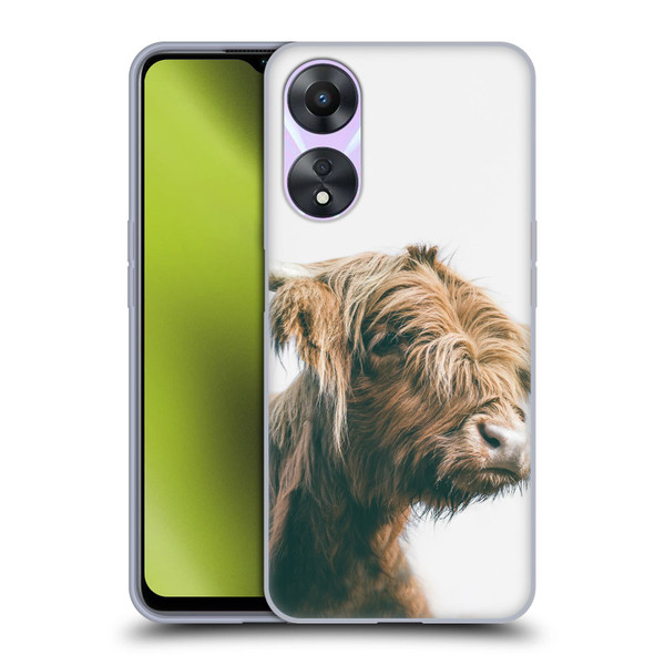 Patrik Lovrin Animal Portraits Majestic Highland Cow Soft Gel Case for OPPO A78 5G