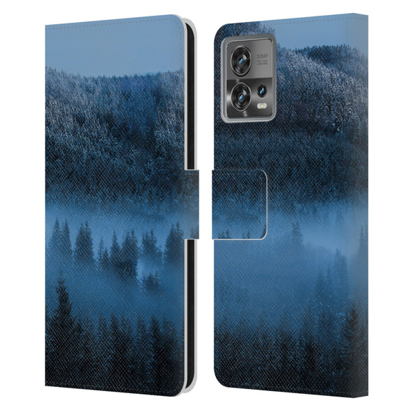 Patrik Lovrin Magical Foggy Landscape Magical Fog Over Snowy Forest Leather Book Wallet Case Cover For Motorola Moto Edge 30 Fusion