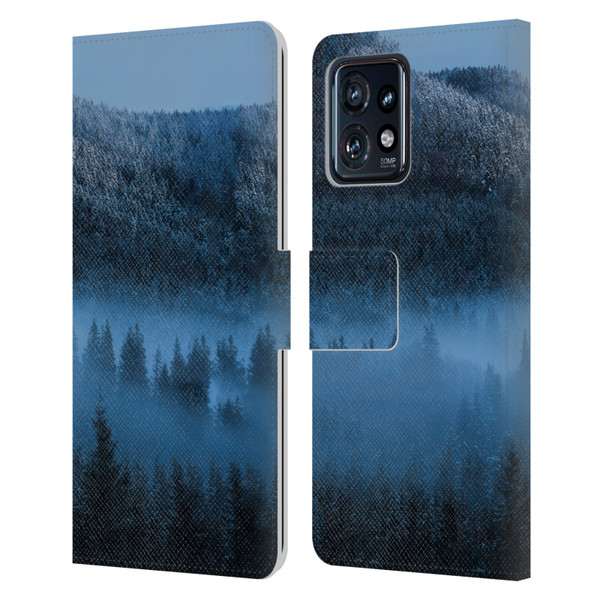 Patrik Lovrin Magical Foggy Landscape Magical Fog Over Snowy Forest Leather Book Wallet Case Cover For Motorola Moto Edge 40 Pro