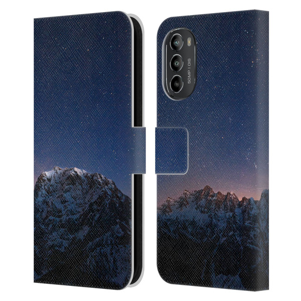 Patrik Lovrin Night Sky Stars Above Mountains Leather Book Wallet Case Cover For Motorola Moto G82 5G