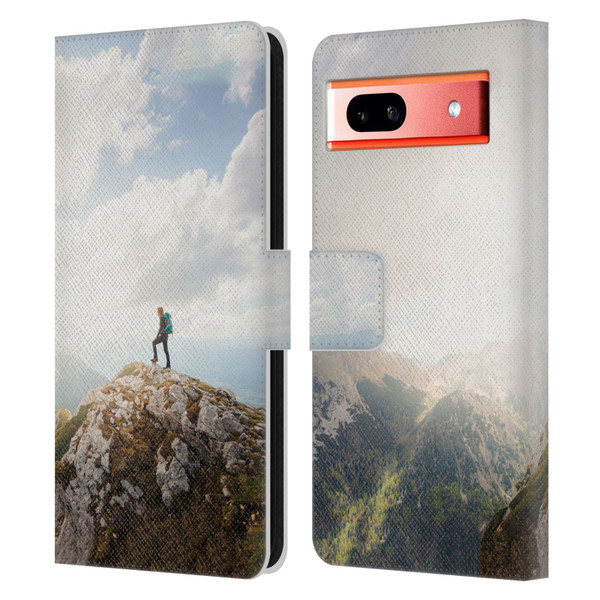 Patrik Lovrin Wanderlust Mountain Wanderer Leather Book Wallet Case Cover For Google Pixel 7a