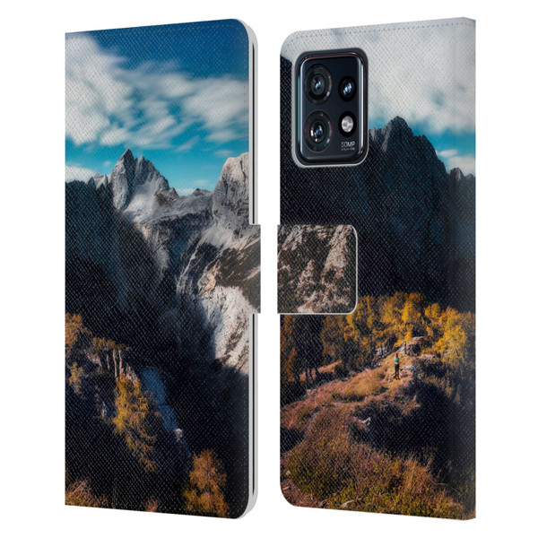 Patrik Lovrin Wanderlust In Awe Of The Mountains Leather Book Wallet Case Cover For Motorola Moto Edge 40 Pro