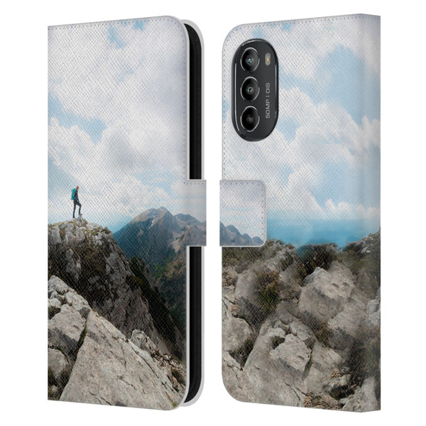 Patrik Lovrin Wanderlust Looking Over New Adventures Leather Book Wallet Case Cover For Motorola Moto G82 5G