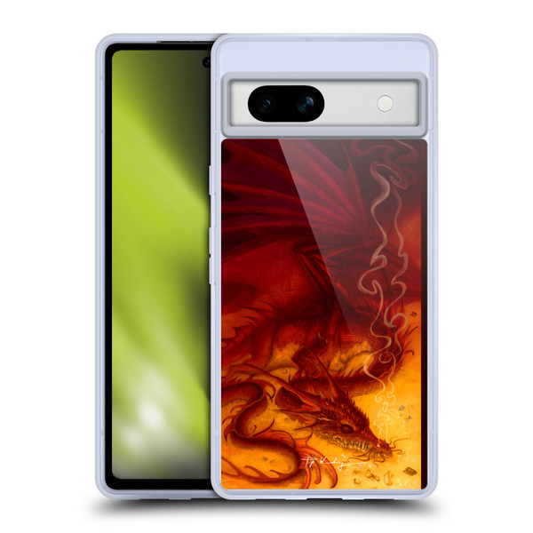 Piya Wannachaiwong Dragons Of Fire Treasure Soft Gel Case for Google Pixel 7a