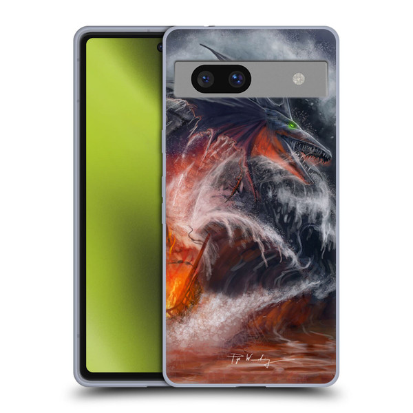 Piya Wannachaiwong Dragons Of Sea And Storms Sea Fire Dragon Soft Gel Case for Google Pixel 7a
