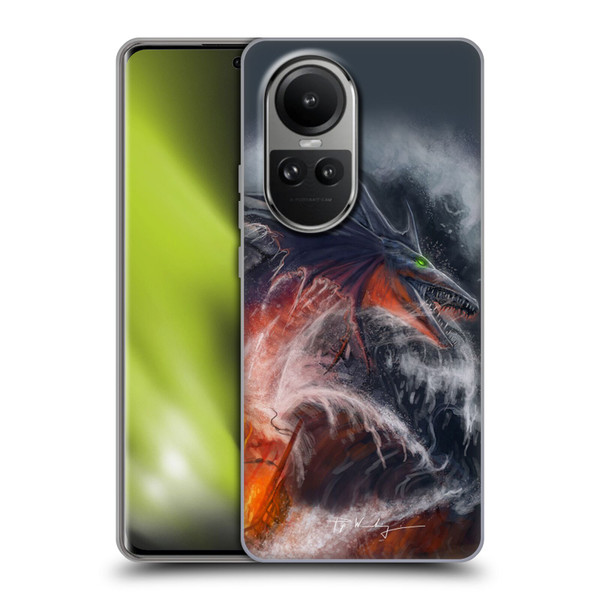 Piya Wannachaiwong Dragons Of Sea And Storms Sea Fire Dragon Soft Gel Case for OPPO Reno10 5G / Reno10 Pro 5G