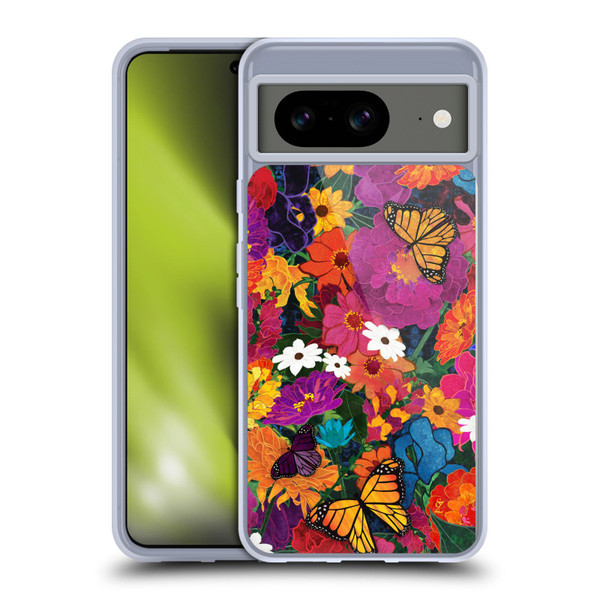 Suzan Lind Butterflies Flower Collage Soft Gel Case for Google Pixel 8