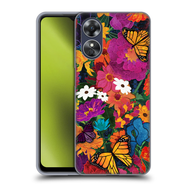 Suzan Lind Butterflies Flower Collage Soft Gel Case for OPPO A17