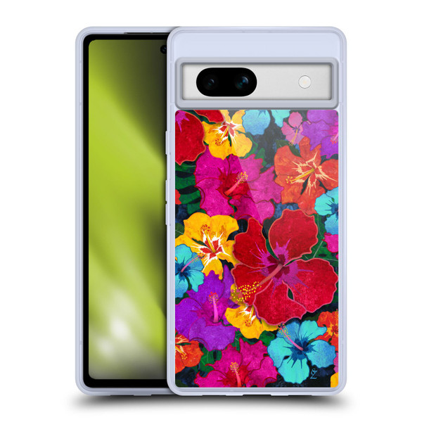 Suzan Lind Colours & Patterns Tropical Hibiscus Soft Gel Case for Google Pixel 7a