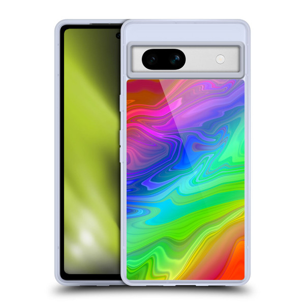 Suzan Lind Marble Rainbow Soft Gel Case for Google Pixel 7a