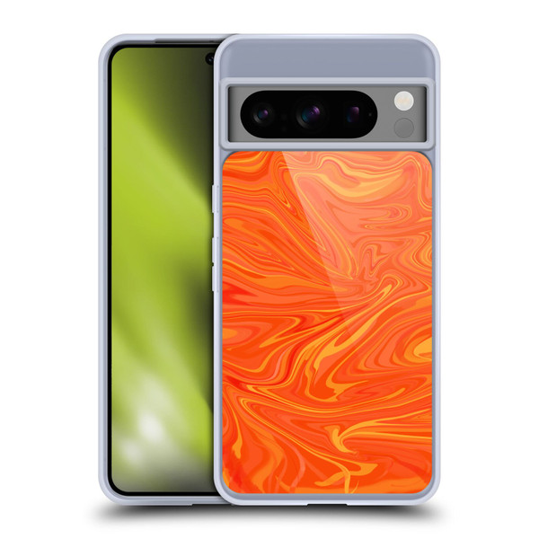Suzan Lind Marble 2 Honey Orange Soft Gel Case for Google Pixel 8 Pro
