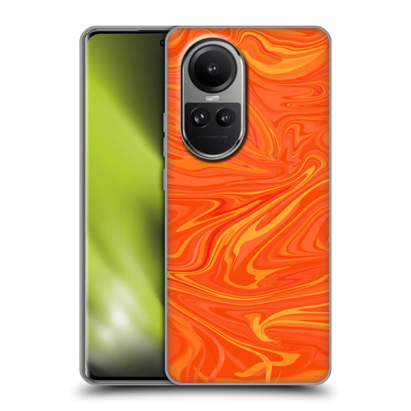 Suzan Lind Marble 2 Honey Orange Soft Gel Case for OPPO Reno10 5G / Reno10 Pro 5G