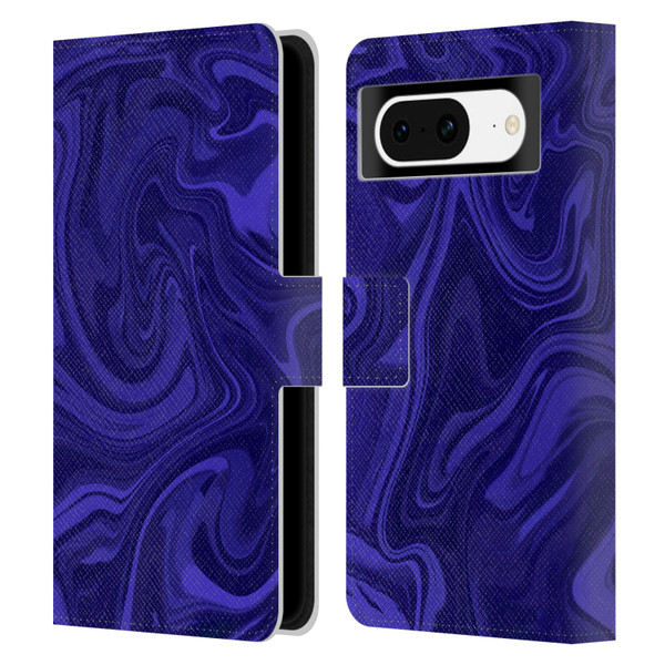 Suzan Lind Marble Indigo Leather Book Wallet Case Cover For Google Pixel 8
