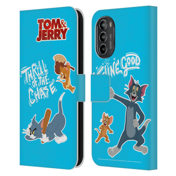 Tom And Jerry Movie (2021) Graphics Characters 2 Leather Book Wallet Case Cover For Motorola Moto G82 5G