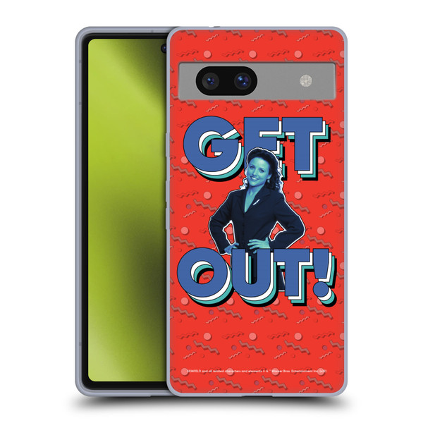 Seinfeld Graphics Get Out! Soft Gel Case for Google Pixel 7a