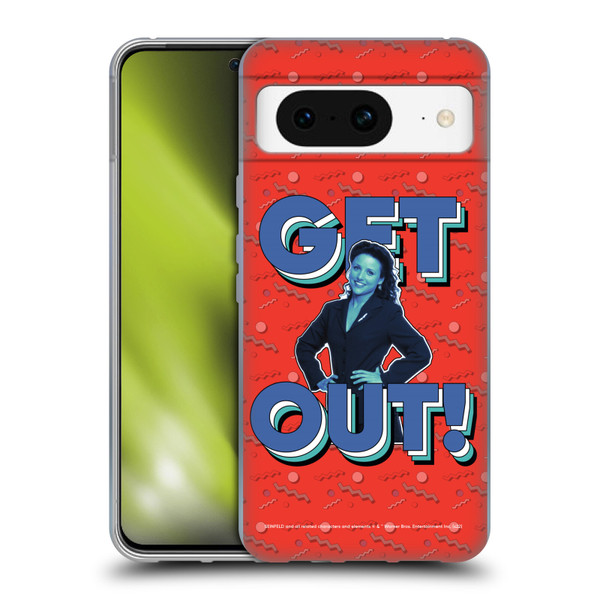 Seinfeld Graphics Get Out! Soft Gel Case for Google Pixel 8