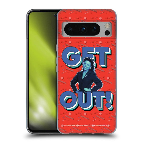 Seinfeld Graphics Get Out! Soft Gel Case for Google Pixel 8 Pro