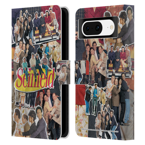 Seinfeld Graphics Collage Leather Book Wallet Case Cover For Google Pixel 8