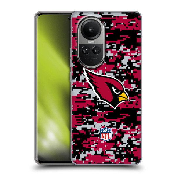 NFL Arizona Cardinals Graphics Digital Camouflage Soft Gel Case for OPPO Reno10 5G / Reno10 Pro 5G