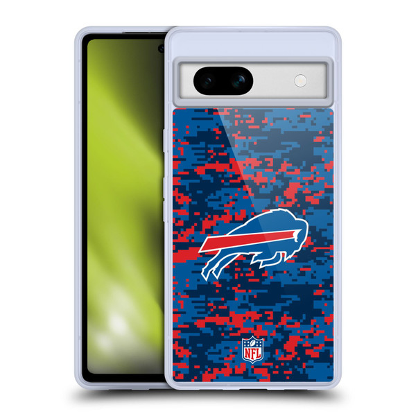 NFL Buffalo Bills Graphics Digital Camouflage Soft Gel Case for Google Pixel 7a