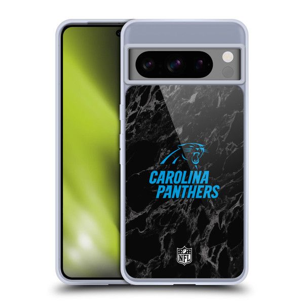NFL Carolina Panthers Graphics Coloured Marble Soft Gel Case for Google Pixel 8 Pro