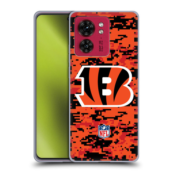 NFL Cincinnati Bengals Graphics Digital Camouflage Soft Gel Case for Motorola Moto Edge 40