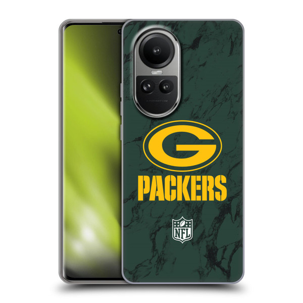 NFL Green Bay Packers Graphics Coloured Marble Soft Gel Case for OPPO Reno10 5G / Reno10 Pro 5G
