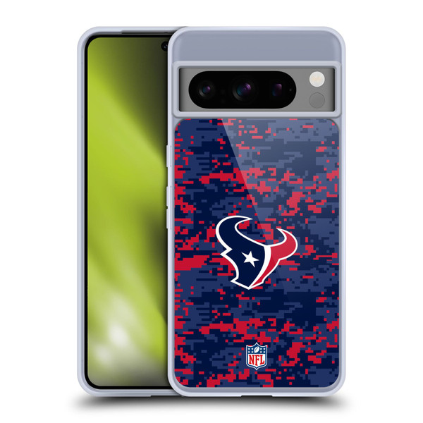 NFL Houston Texans Graphics Digital Camouflage Soft Gel Case for Google Pixel 8 Pro