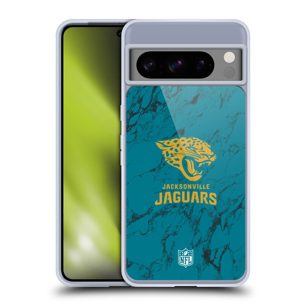 NFL Jacksonville Jaguars Graphics Coloured Marble Soft Gel Case for Google Pixel 8 Pro