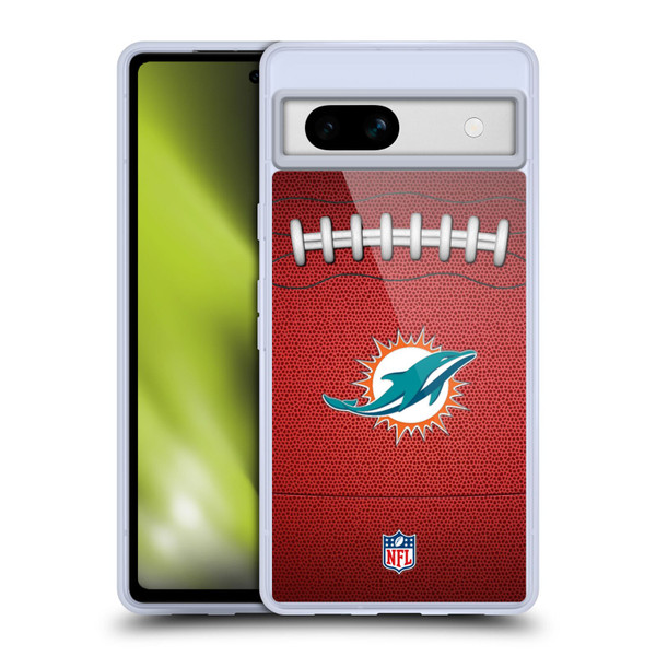 NFL Miami Dolphins Graphics Football Soft Gel Case for Google Pixel 7a