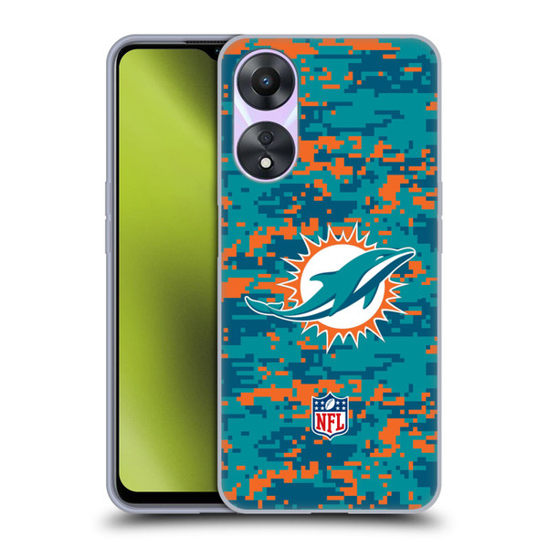 NFL Miami Dolphins Graphics Digital Camouflage Soft Gel Case for OPPO A78 5G