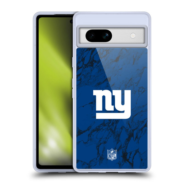 NFL New York Giants Graphics Coloured Marble Soft Gel Case for Google Pixel 7a