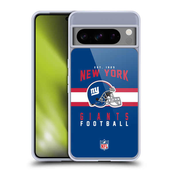 NFL New York Giants Graphics Helmet Typography Soft Gel Case for Google Pixel 8 Pro