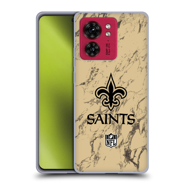 NFL New Orleans Saints Graphics Coloured Marble Soft Gel Case for Motorola Moto Edge 40