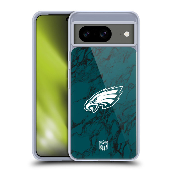 NFL Philadelphia Eagles Graphics Coloured Marble Soft Gel Case for Google Pixel 8