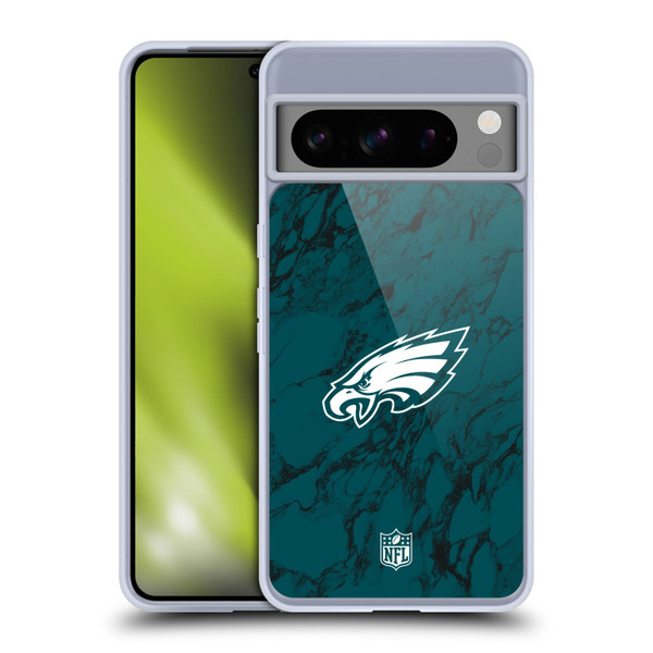 NFL Philadelphia Eagles Graphics Coloured Marble Soft Gel Case for Google Pixel 8 Pro