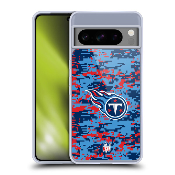 NFL Tennessee Titans Graphics Digital Camouflage Soft Gel Case for Google Pixel 8 Pro