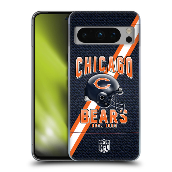 NFL Chicago Bears Logo Art Football Stripes Soft Gel Case for Google Pixel 8 Pro