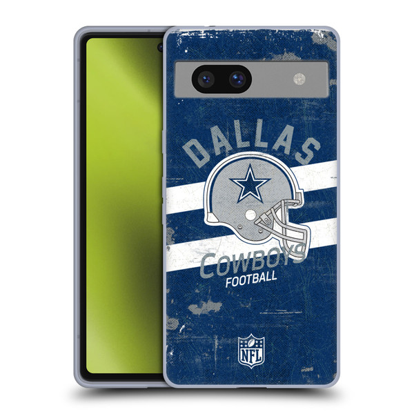 NFL Dallas Cowboys Logo Art Helmet Distressed Soft Gel Case for Google Pixel 7a