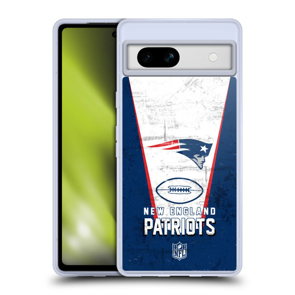 NFL New England Patriots Logo Art Banner Soft Gel Case for Google Pixel 7a