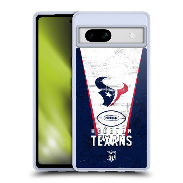 NFL Houston Texans Logo Art Banner Soft Gel Case for Google Pixel 7a