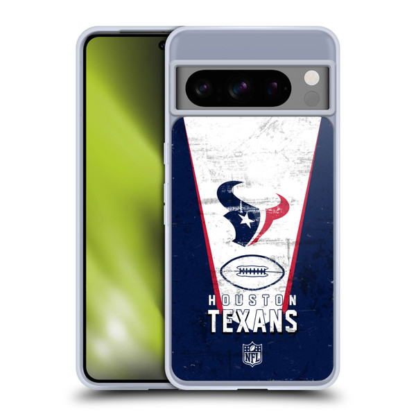 NFL Houston Texans Logo Art Banner Soft Gel Case for Google Pixel 8 Pro