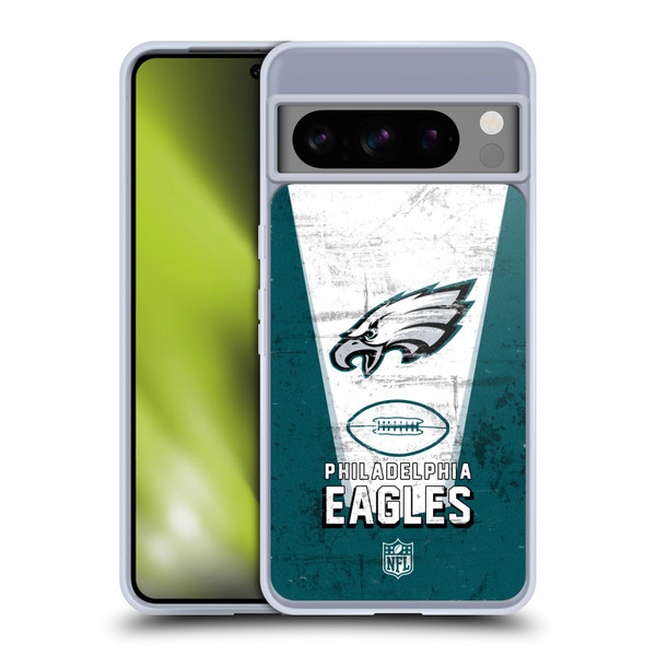 NFL Philadelphia Eagles Logo Art Banner Soft Gel Case for Google Pixel 8 Pro