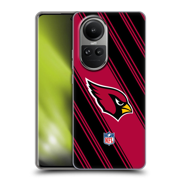 NFL Arizona Cardinals Artwork Stripes Soft Gel Case for OPPO Reno10 5G / Reno10 Pro 5G
