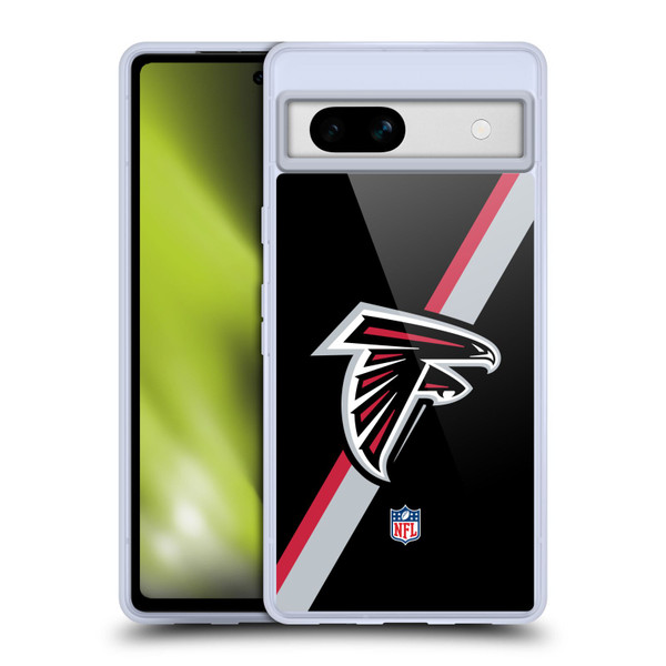 NFL Atlanta Falcons Logo Stripes Soft Gel Case for Google Pixel 7a