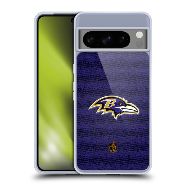 NFL Baltimore Ravens Logo Football Soft Gel Case for Google Pixel 8 Pro
