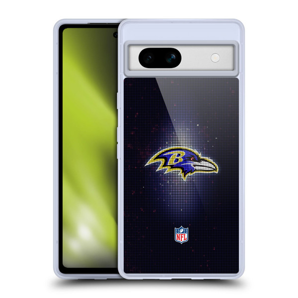 NFL Baltimore Ravens Artwork LED Soft Gel Case for Google Pixel 7a